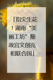 指尖生花！湖南“美丽工坊”随故宫文创亮相联合国